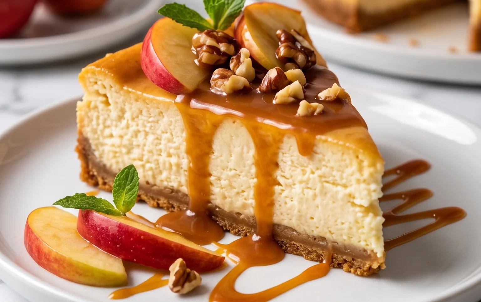 Karamell-Apfel-Käsekuchen